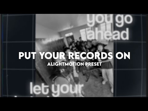 Alightmotion Preset (Put your records on) Check in Description!