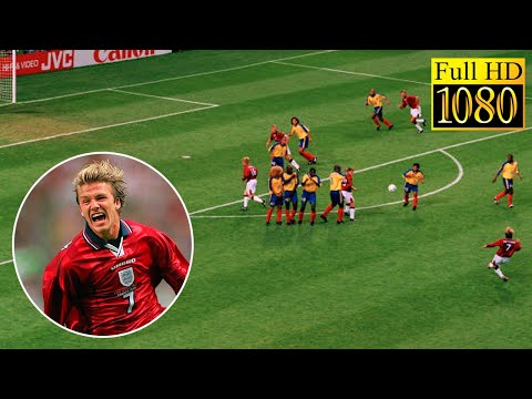 England 2-0 Colombia World Cup 1998 | Full highlight -1080p HD | David Beckham | Owen