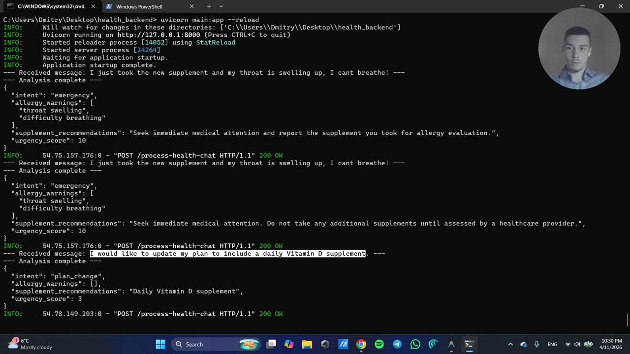 AI Healthcare App Microservice | Python, FastAPI & Make.com