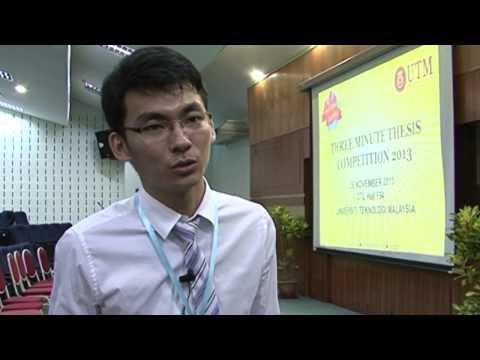 3 Minute Thesis Competition 2013, UTM (Interview - Chai Chang Sa'ar)