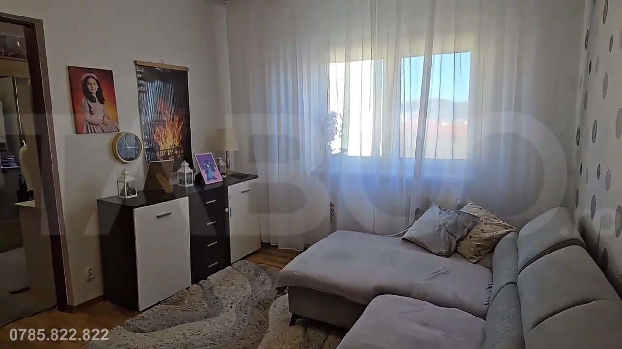 Apartament cu 2 camere mobilat utilat pivnita 4 mp Vasile Aaron Sibiu - Video