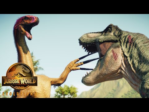 Therizhinosaurus versus Tyrannosaurus Rex - Jurassic World Evolution 2 | Prehistoric Life [4K]