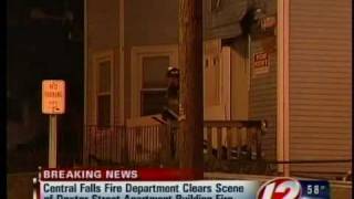 preview picture of video 'central falls apartment fire'