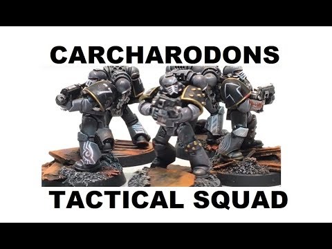 Painting Showcase: Carcharodons space marines tactical squad - Space Sharks