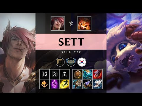 Sett Top vs Gnar: Triple Kill, Legendary - KR Challenger Patch 14.24