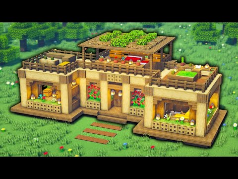 Minecraft modernes Holzhaus bauen Tutorial 1.20 - schönes Holzhaus bauen in Minecraft Tutorial