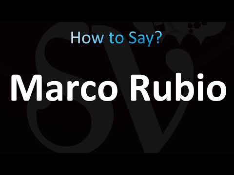 How to Pronounce Marco Rubio (CORRECTLY!)
