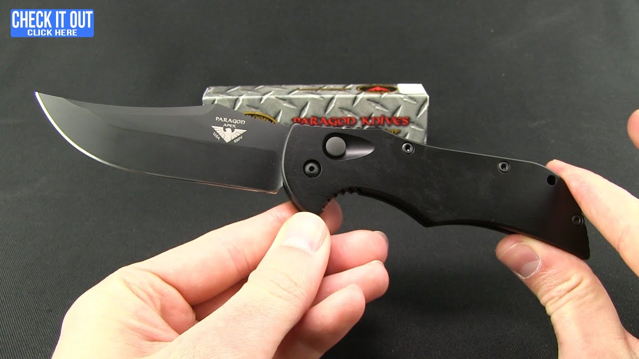 Paragon Apex Persian Style Red Automatic Knife (Black PLN)