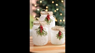 DIY Snowy Mason Jars ❄️