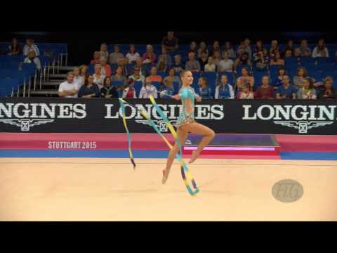 Selina ZHUMATAYEVA (KAZ) 2015 Rhythmic Worlds Stuttgart - Qualifications Ribbon