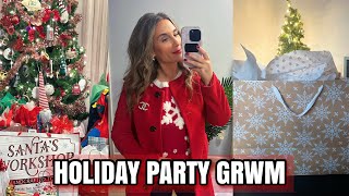 GRWM FOR A HOLIDAY PARTY 🎉 USING MY FAVORITE PRODUCTS FROM 2024 ❤️ VLOGMAS DAY 5 🎄