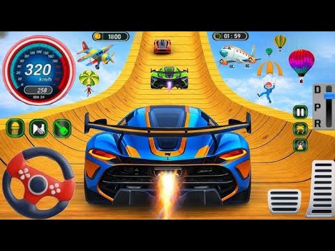 Super Crazy Mega Ramp GT Car Racing 3D - Extreme  Car Stunts  Beamng Drive Android Gameplay 