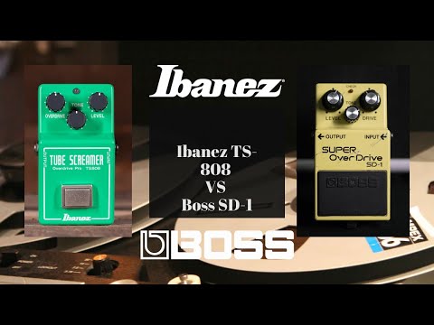 IBANEZ Tubescreamer TS-808 Vs BOSS Super Overdrive (SD-1 Pedal Made in JAPAN) 🎸