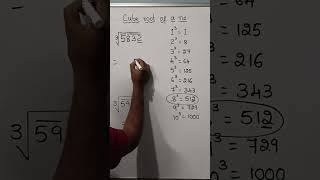 Find cube root of numbers