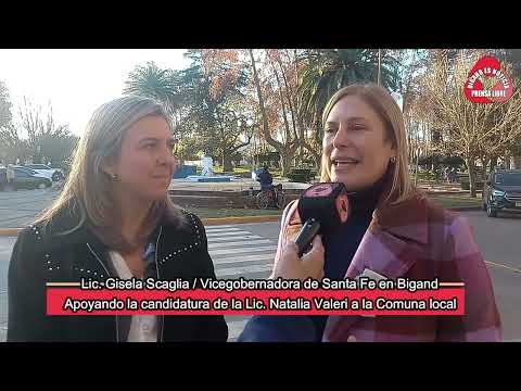 LA VICEGOBERNADORA DE S.  FE GISELA SCAGLIA EN BIGAND JUNTO A NATALIA VALERI