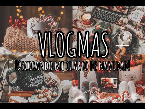 DECORANDO MI HABITACIÓN vlogmas🎄 || By hermoss