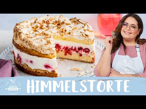 Himmelstorte mit Himbeeren | Himbeertorte mit Baiser | Baisertorte  🍰 😍 I Einfach Backen