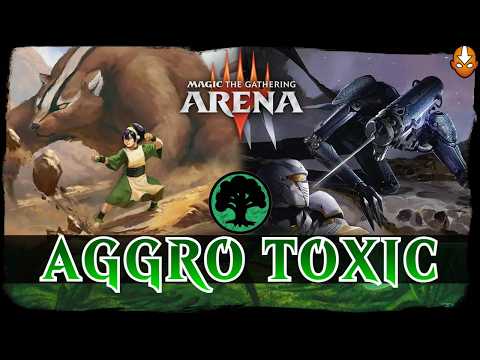 TOXIC INFECT AGGRO | MTG Arena Mono Green Poison Earthbend  MYTHIC RANK Standard Deck AVATAR