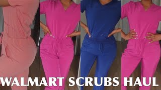 unsponsored walmart scrubs try-on haul *detailed*