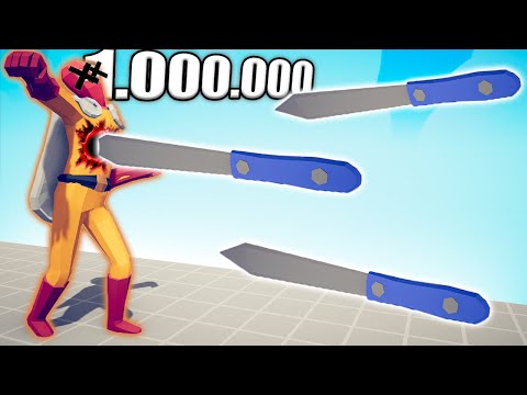 1.000.000 DAMAGE KNIFE 1 vs 1 TOURNAMENT - TABS | Totally Accurate Battle Simulator 2023