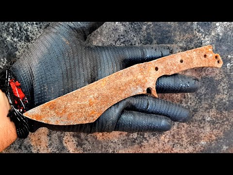 Restoration of a very rusty old hunting knife ??