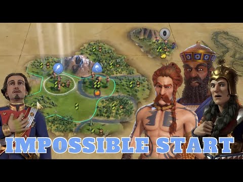 Can I survive this Impossible Start in Deity Civilization 6? Ludwig Edition