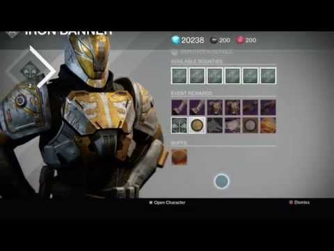 Destiny! Iron Bannner Items and Recommendations (June 30th-July6th)