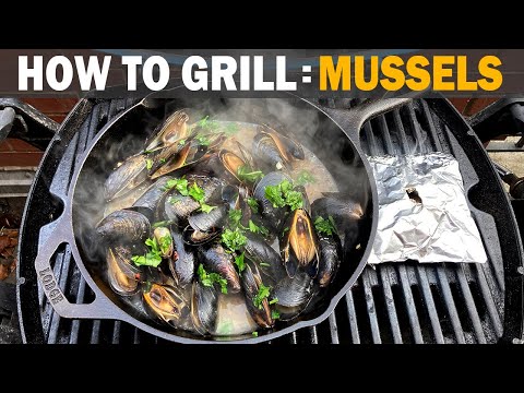 GRILLED MUSSELS with White Wine Sauce | How To Grill Mussels on a Weber Q Grill