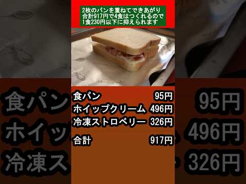 激安食材で即席フルーツサンド
