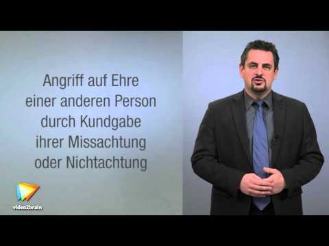 Computerstrafrecht – Grundlagen Tutorial: Beleidigungsdelikte, §§ 185-189 StGB |video2brain.com