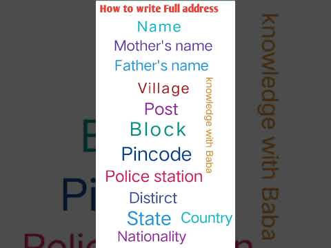How to write Full address #shorts
