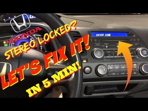 YouTube video about: How to put the code in a honda civic radio?