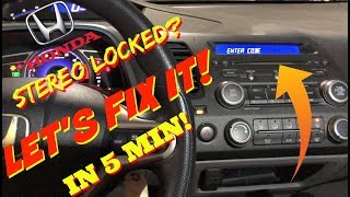 Stereo Reset Code For 06-11 Honda CIVIC (LOCKED RADIO) In 5 minutes!!