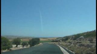 preview picture of video 'road from Moni Toplou to Vai beach'