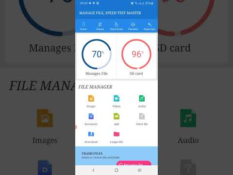 Manage file, speed test master Video