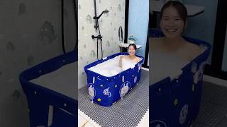 Download lagu Portable Bathtub for Adult Foldable Soaking Shower Freestanding Collapsible Home mp3