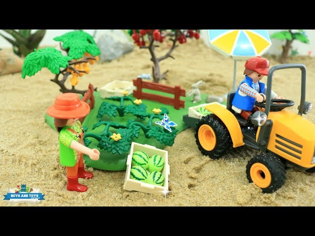 Vídeo relacionado con PLAYMOBIL Country 71249 Tractor con Remolque Incl, Cajas de Transporte, Tractor Verde para la Granja ecológica, Juguete sostenible para niños a Partir de 4 años