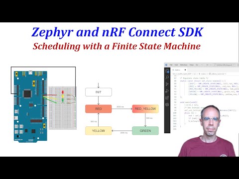 Zephyr and Nordic nRF Connect SDK - 04b Scheduling with a Finite State Machine (FSM, SMF, MCP9808)