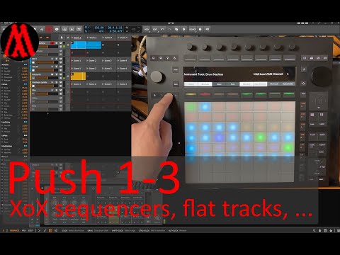 Ableton Push 1-3 - New features in DrivenByMoss 22.2 - XoX sequencer, flat tracks - Bitwig & Reaper