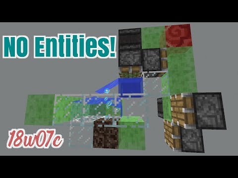 Entity-less  water moving Flying Machine!- Snapshot 18w07c Video