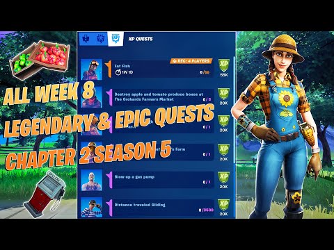 Fortnite All *LEAKED* Week 8 Legendary & Epic Quests(Challenges) Guide - Chapter 2 Season 5