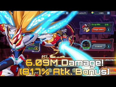 Guild Boss [Wolf Sigma] 6.09M Damage ~ DiVE Armor Zero | ROCKMAN X DiVE