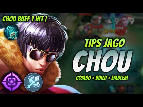 CARA MAIN CHOU BUFF ! BUILD & EMBLEM CHOU TERSAKIT 2024 ! | CHOU EXP LANE GAMEPLAY