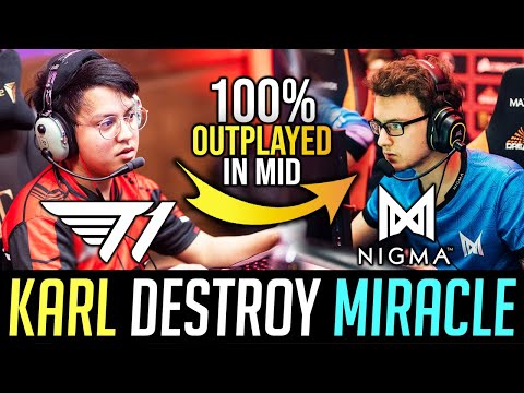 T1 vs NIGMA - Karl PUCK Pespective vs Miracle SF Mid - 11 mins GODLIKE! DOTA 2