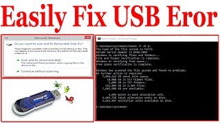 Easily Fix/Repair USB Flash Drive Scan and Fix Error using Command Prompt