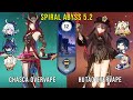 C0 Chasca Overvape and C1 Hutao Overvape | Genshin Impact Abyss 5.2 Floor 12 9 Stars