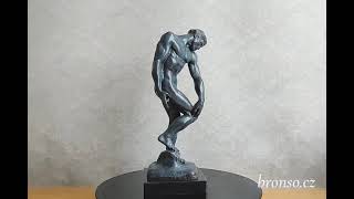 Adam – bronzová socha Rodin, stvoření člověka – umělecká dekorace