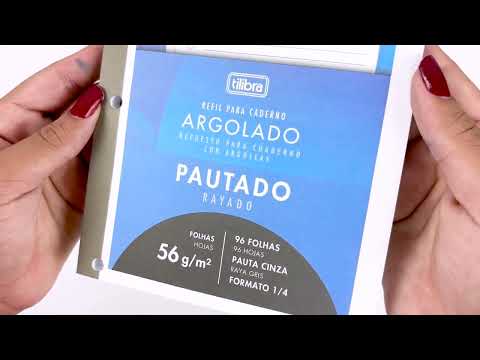 Vídeo do produto Refil Tiliflex para Caderno Argolado 1/4 96 Folhas