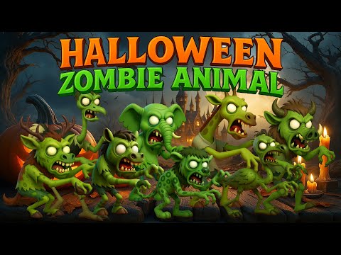 Halloween Zombie Animal Songs |  Fun Zombie Animals | Zazzy Melody