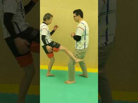 ローキック打たせ稽古：フルコンタクト空手